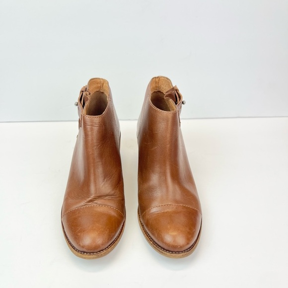Madewell Tan Leather Ankle Booties Size 7.5 Brown Leather Boots - Picture 8 of 8